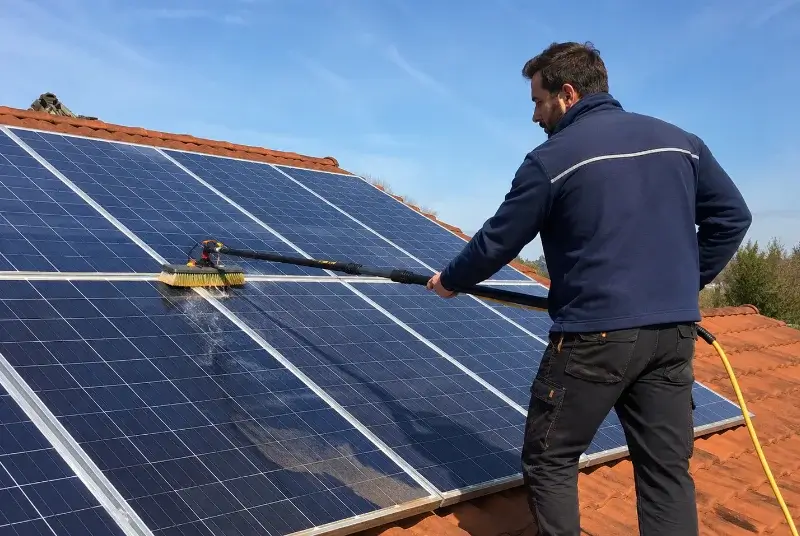 Nettoyage et entretien de panneaux solaires à la Chapelle-aux-Filtzméens